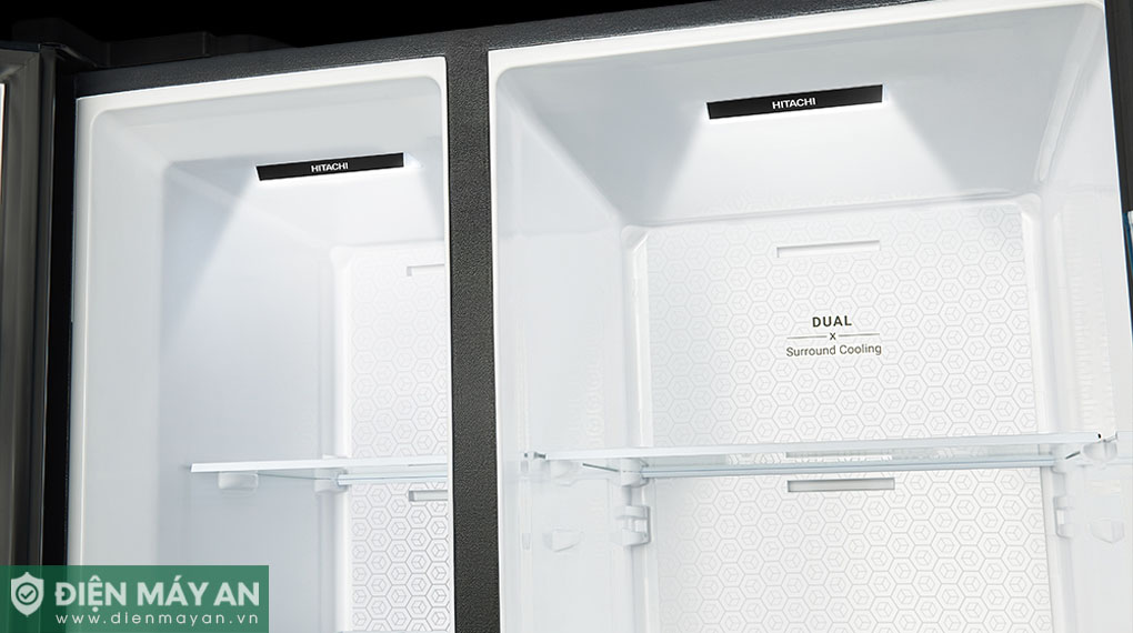 Tủ lạnh Hitachi Inverter 656 lít Side By Side HRSN9713ESGBKVN